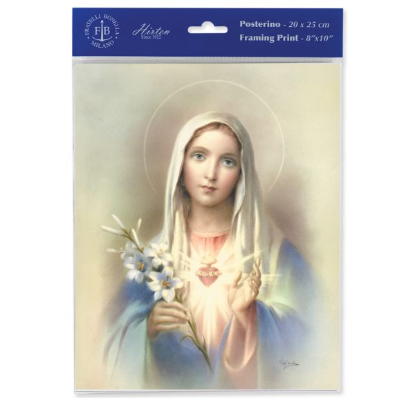 8" x 10" Immaculate Heart of Mary Print (sold in packages of 3)