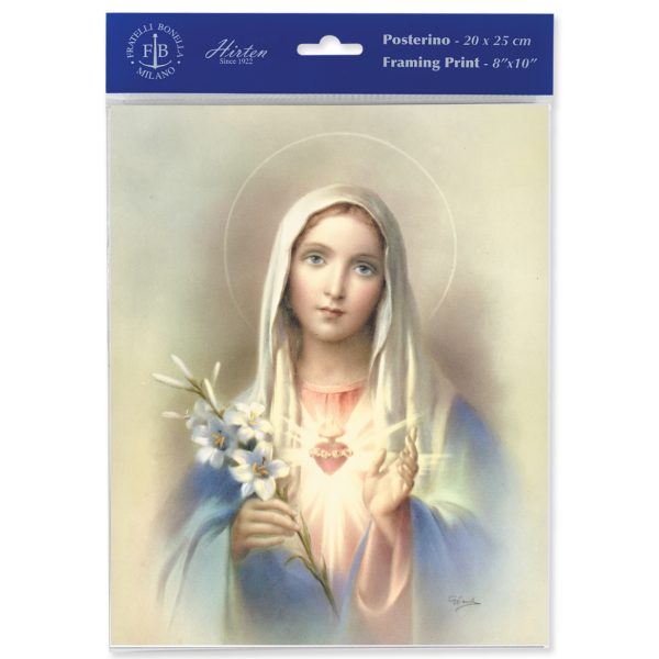 8" x 10" Immaculate Heart of Mary Print (sold in packages of 3)