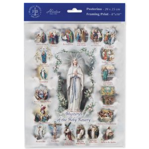 8" x 10" Mysteries of the Rosary Print (sold in packages of 3)