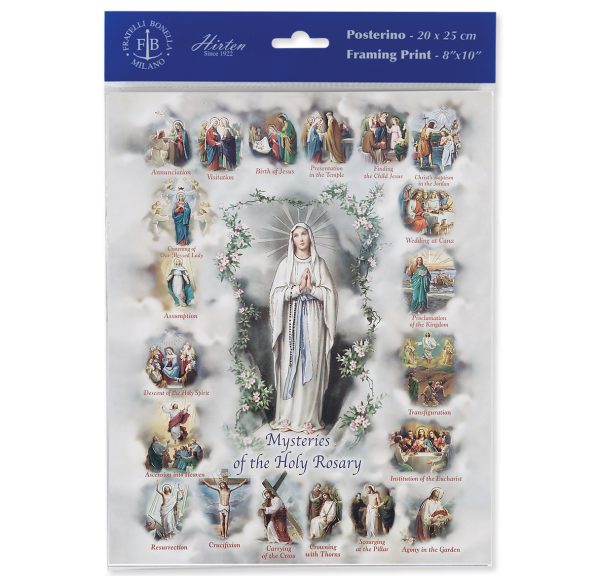 8" x 10" Mysteries of the Rosary Print (sold in packages of 3)