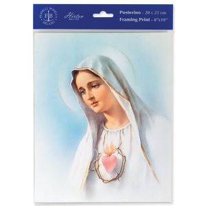 8" x 10" Immaculate Heart of Mary Print (sold in packages of 3)