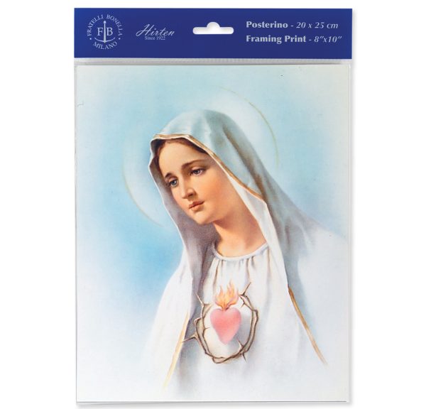 8" x 10" Immaculate Heart of Mary Print (sold in packages of 3)