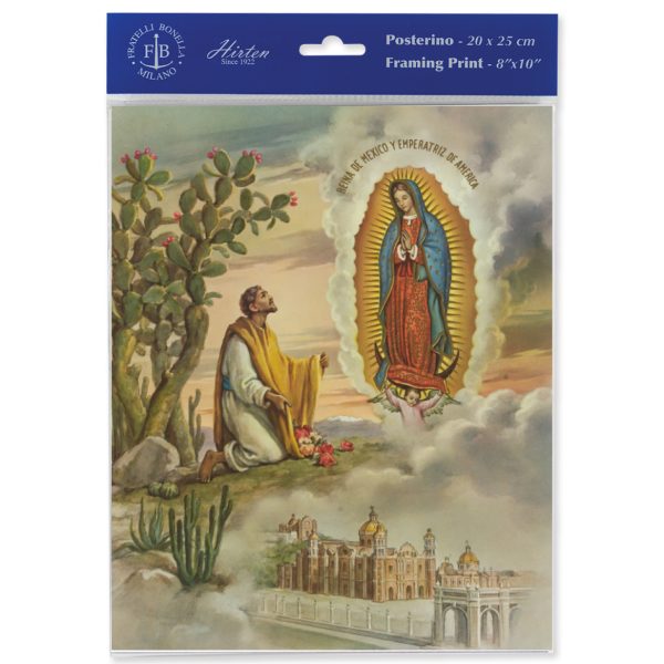 8" x 10" Our Lady of Guadalupe with San Diego Print (sold in packages of 3)
