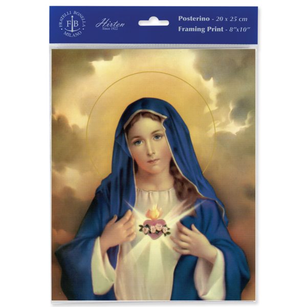 8" x 10" Immaculate Heart of Mary Print (sold in packages of 3)