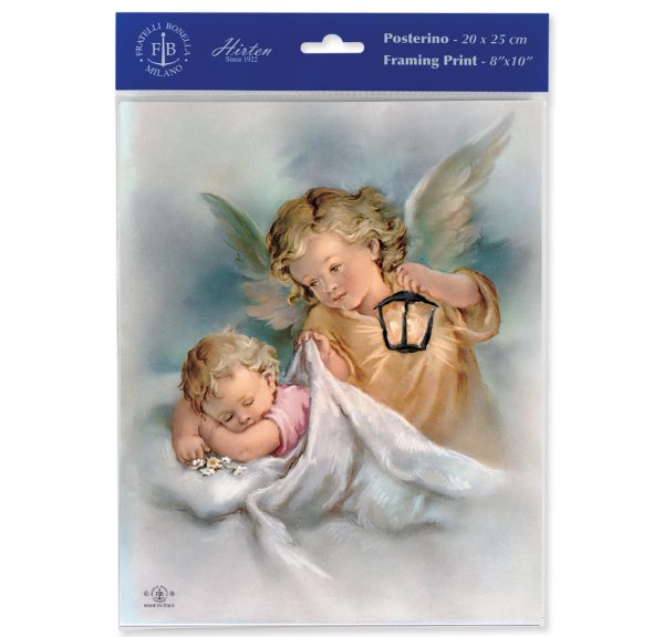 8" x 10" Guardian Angel with Lantern Print (sold in packages of 3)