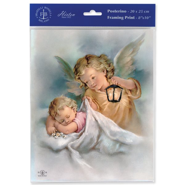 8" x 10" Guardian Angel with Lantern Print (sold in packages of 3)