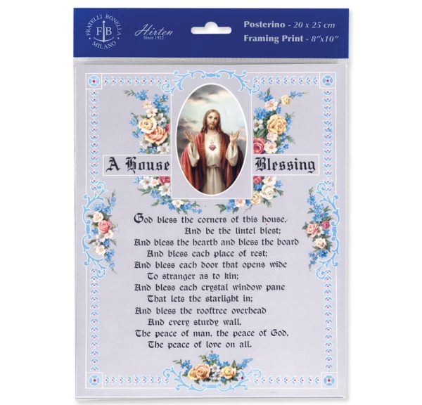 8" x 10" House Blessing - Sacred Heart of Jesus Print (sold in packages of 3)