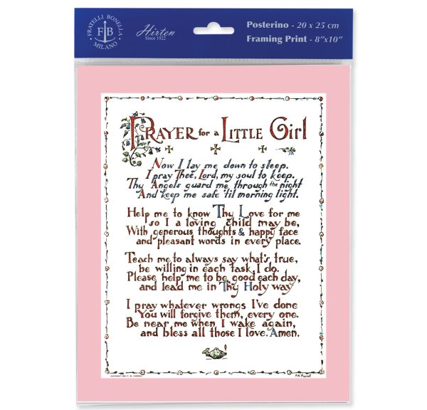 8" x 10" Prayers for a Little Girl Print (sold in packages of 3)