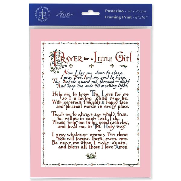 8" x 10" Prayers for a Little Girl Print (sold in packages of 3)