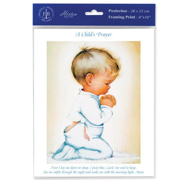 8" x 10" Praying Boy Print (sold in packages of 3)