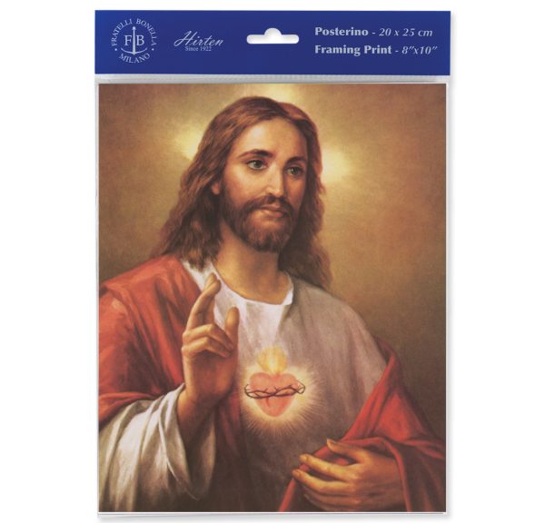 8" x 10" Sacred Heart of Jesus Print (sold in packages of 3)