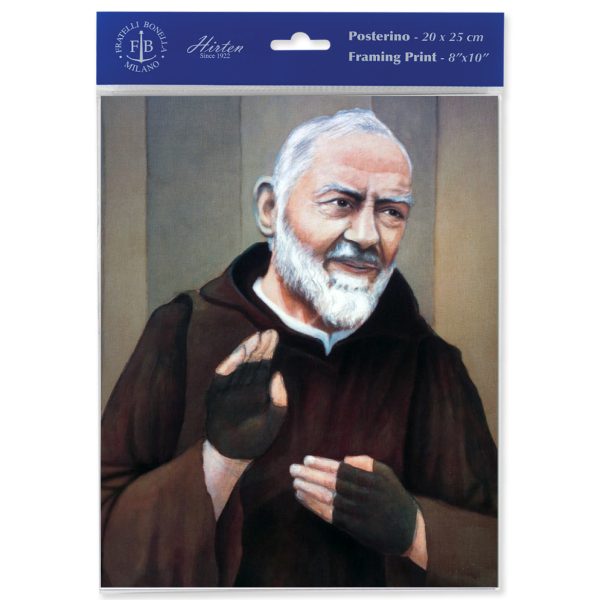 8" x 10" St. Padre Pio Print (sold in packages of 3)
