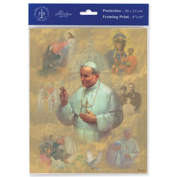 8" x 10" St. Pope John Paul II Print (sold in packages of 3)