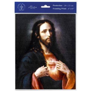 8" x 10" The Sacred Heart of Jesus Print (sold in packages of 3)