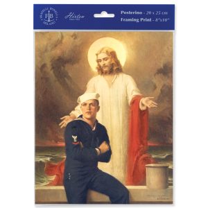 8" x 10" Jesus with Sailor Print (sold in packages of 3)