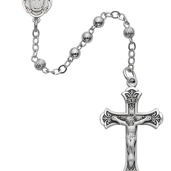 Blessed Mary Sterling Silver Rosary