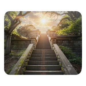 Weathered Stone Stairs Mouse pad