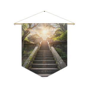 Weathered Stone Stairs Pennant Banner