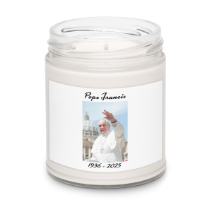 Pope Francis Scented Soy Candle - White Sage and Lavendar