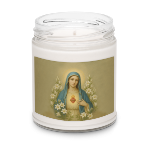 Mary 9oz Scented Soy Candle - White Sage and Lavendar