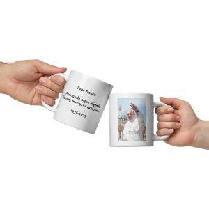 Two Sided Pope Francis Mug with Coat of Arms Motto