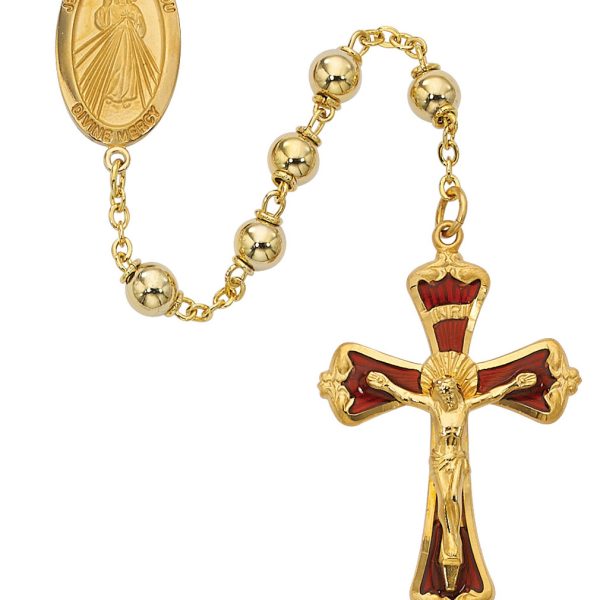 Divine Mercy Gold Plated Rosary