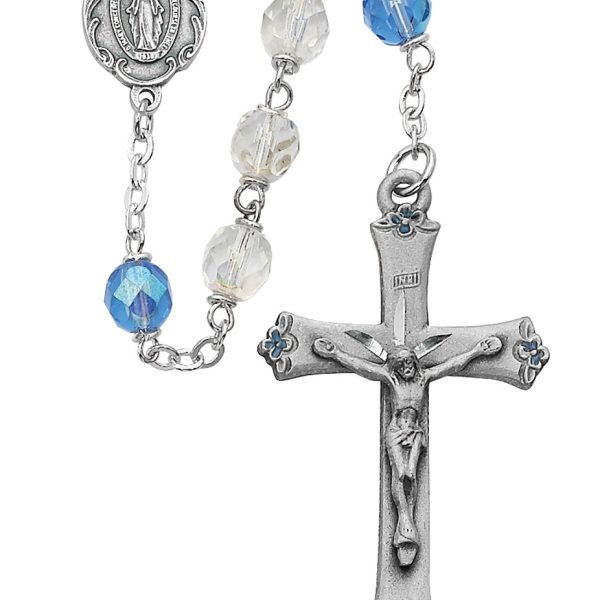 Blessed Mary Blue and Crystal Rosary
