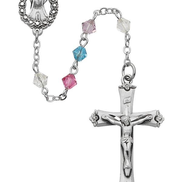 Blessed Mary Multi Color Swarovski Rosary