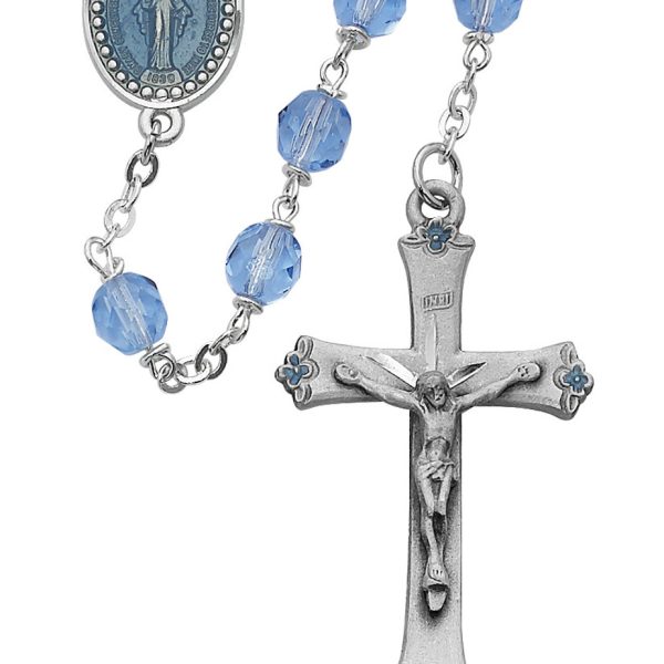 Miraculous Medal with the Blessed Virgin Mary at the center of the Rosary