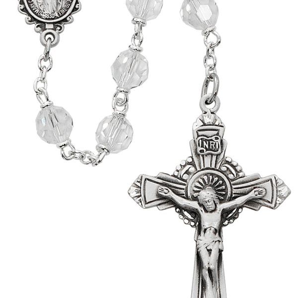 Blessed Mary Crystal Tincut and Sterling Silver Rosary