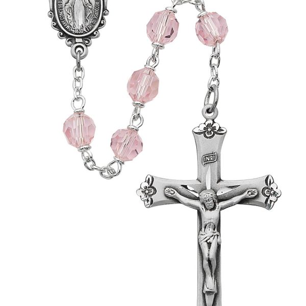 Blessed Mary Rose Tincut Crystal and Sterling Silver Rosary