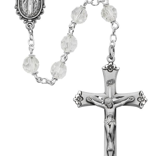 Blessed Mary Crystal Tincut and Sterling Silver Rosary