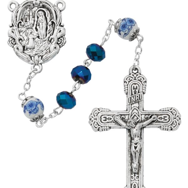 Our Lady of Lourdes Water Blue Rosary
