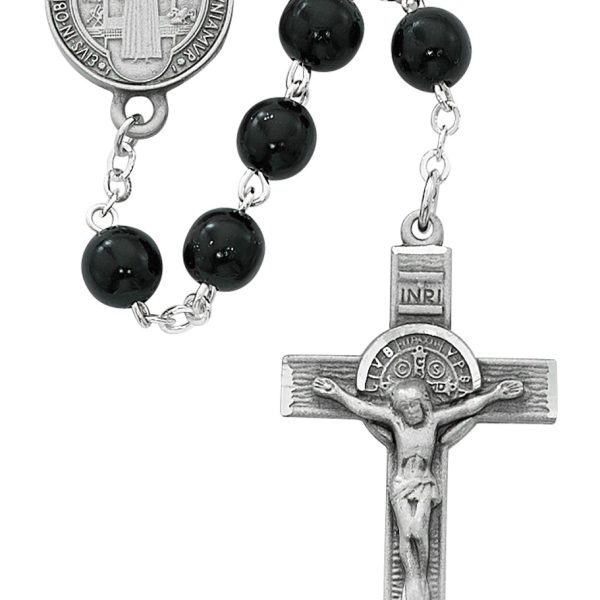 Saint Benedict Black Wood Rosary