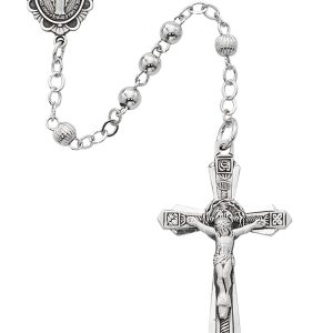 4mm All Sterling Rosary Beads with Sterling Silver Crucifix