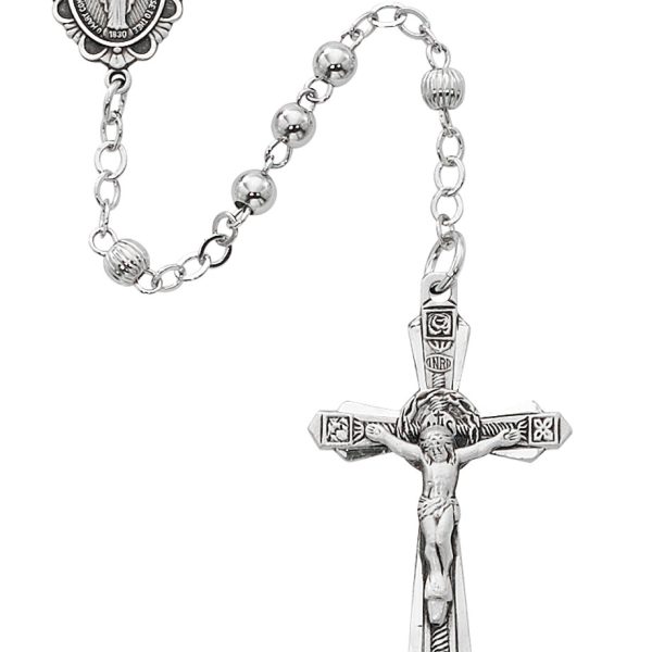 Blessed Mary Sterling Silver Rosary