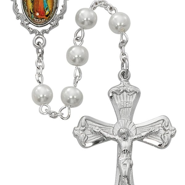 Our Lady of Guadalupe Pearl Glass Rosary