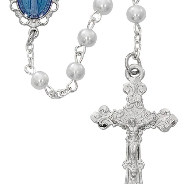 Blessed Mary Pearl Glass Rosary