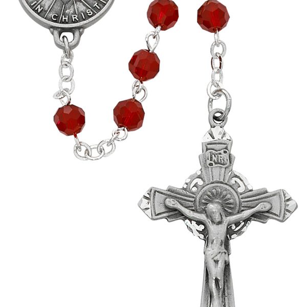 Confirmation Holy Spirit Red Crystal Rosary