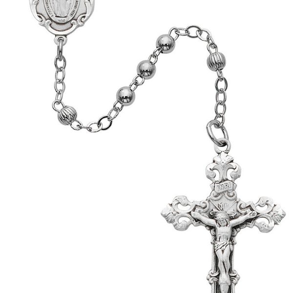 Blessed Mary Sterling Silver Rosary