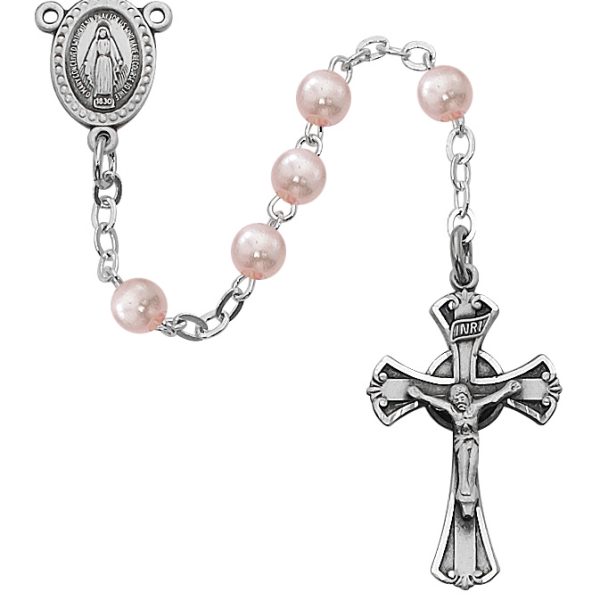 Pink Glass Youth Rosary