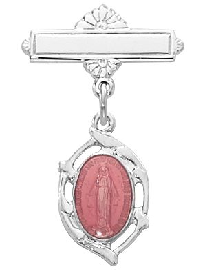 Sterling Pink Miraculous Baby Pin