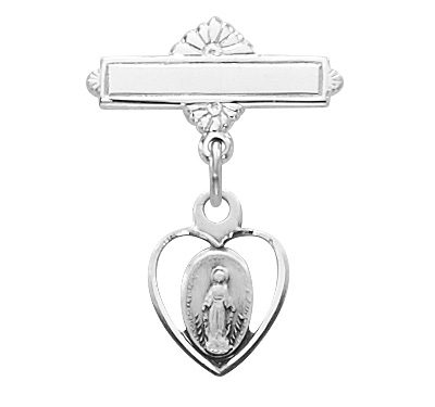 Sterling Miraculous Baby Pin