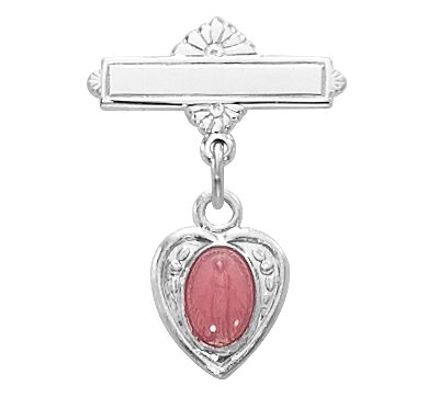 Sterling Pink Miraculous Baby Pin