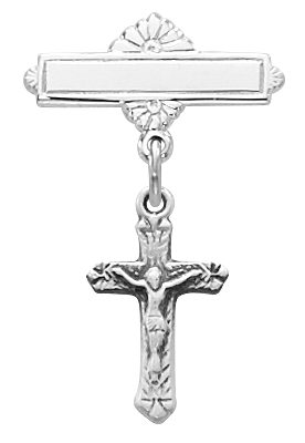 Sterling Crucifix Baby Pin