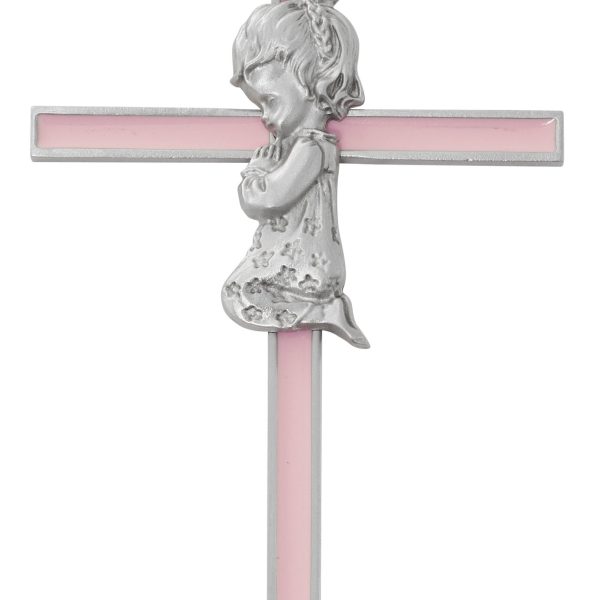 6 Inch Pink Girl Wall Cross