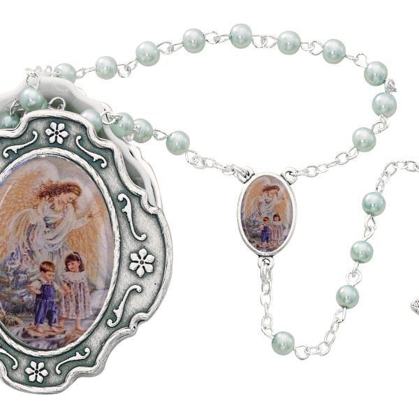 Guardian Angel Box and Blue Rosary