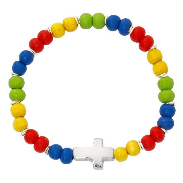 Baby Mult Wood Stretch Bracelet Carded