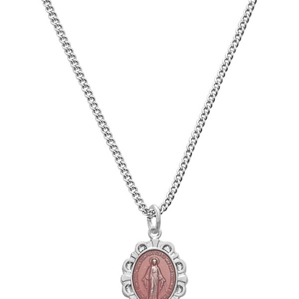 Sterling Pink Miraculous Baby Pendant