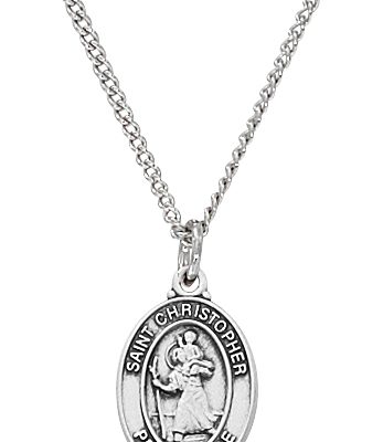 Sterling St Christopher Baby Pendant
